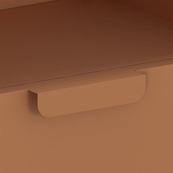 Comodino in metallo con cassetto 45x30x50cm mattone - Pop