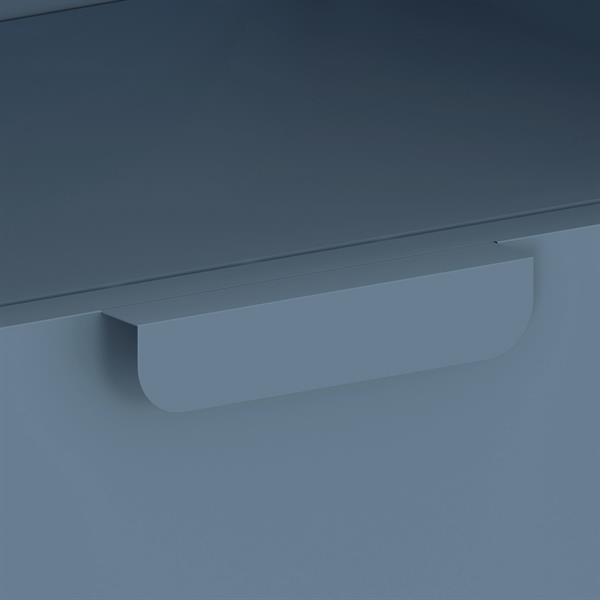 Comodino in metallo con cassetto 45x30x50cm blu - Pop