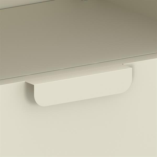 Comodino in metallo con cassetto 45x30x50cm avorio - Pop