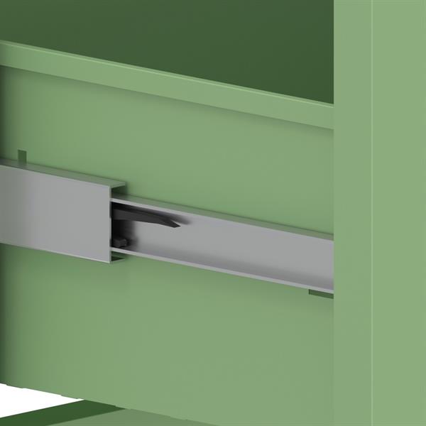 Comodino in metallo con cassetto 45x30x50cm verde salvia - Pop