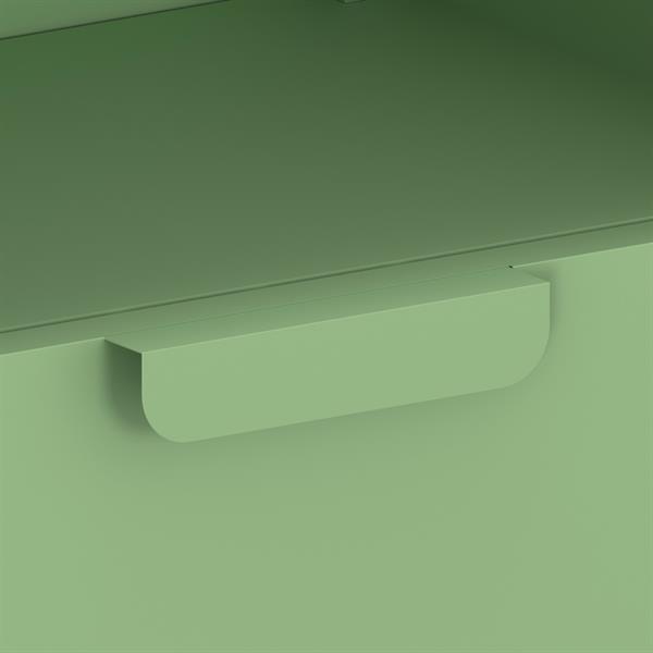 Comodino in metallo con cassetto 45x30x50cm verde salvia - Pop