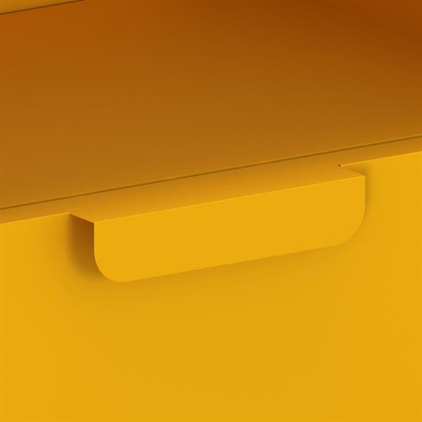 Comodino in metallo con cassetto 45x30x50cm senape - Pop
