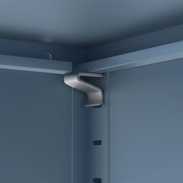 Vetrina in metallo 2 ante con ripiani 80x38x100h cm blu - Pop