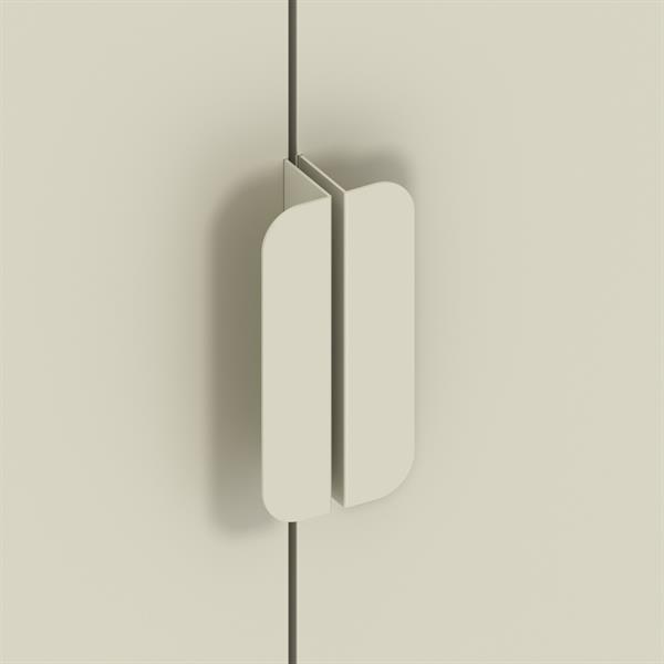 Mobile tv basso in metallo 4 ante 162x40x57 cm avorio - Pop