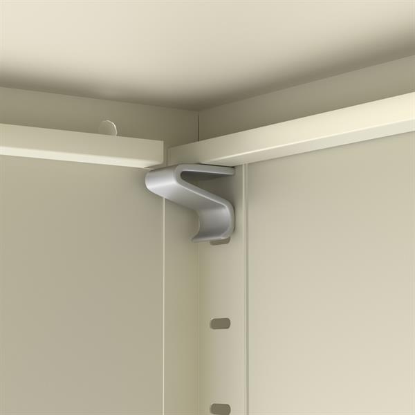 Mobile tv basso in metallo 4 ante 162x40x57 cm avorio - Pop