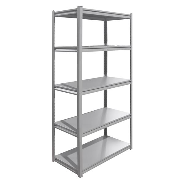 Scaffale in metallo 5 ripiani 180x90x40cm