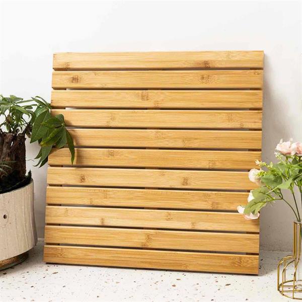 Pedana doccia in legno di bambù 50x50 cm