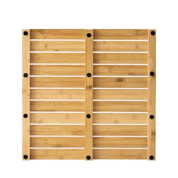 Pedana doccia in legno di bambù 50x50 cm