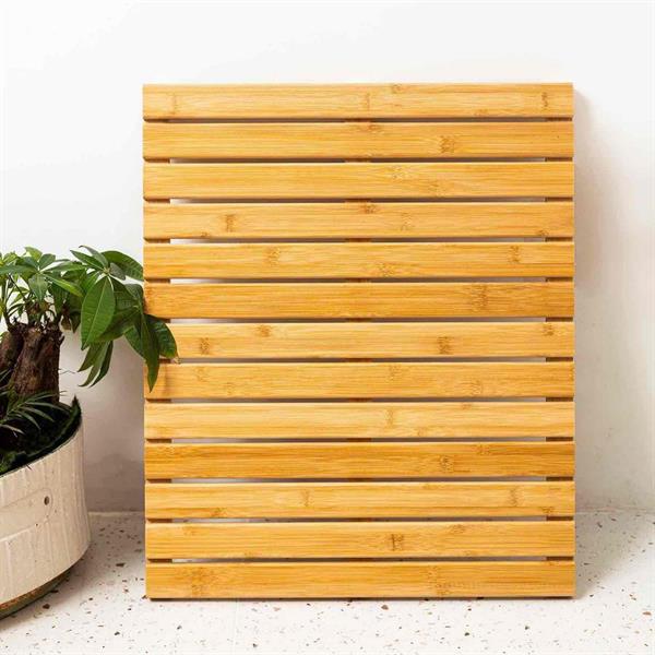 Pedana doccia in legno di bambù 60x50 cm