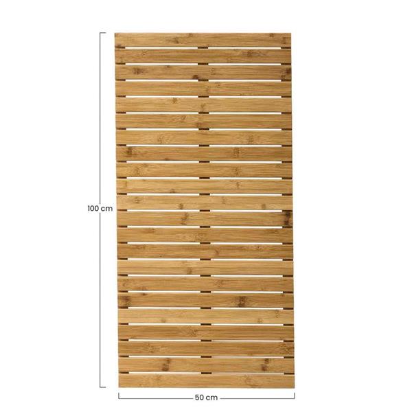 Pedana doccia in legno di bambù 100x50 cm