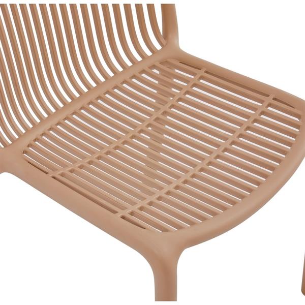 Set da 4 sedie da giardino in polipropilene tortora – Sintra