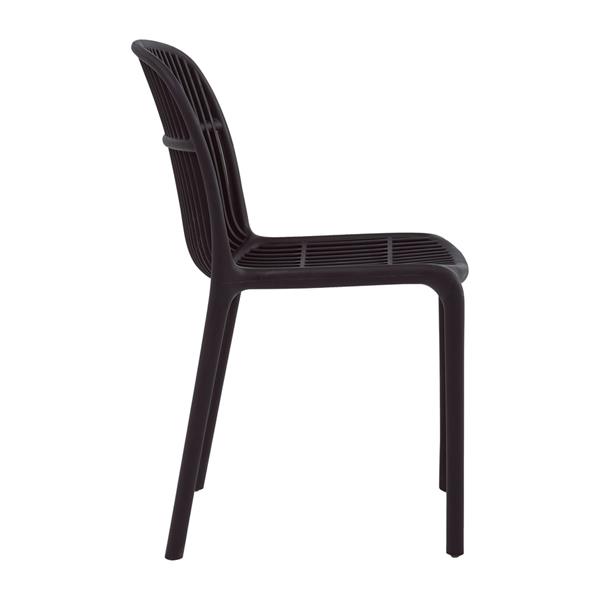 Set da 4 sedie da giardino nere in polipropilene – Sintra