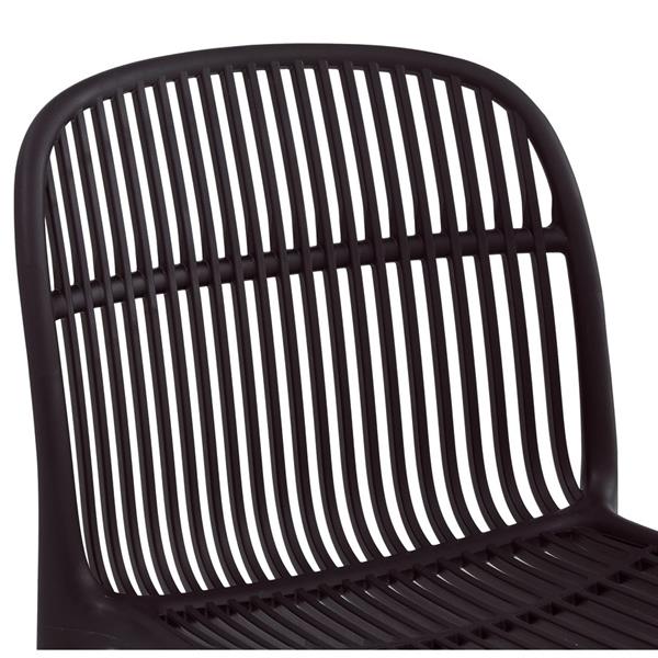 Set da 4 sedie da giardino nere in polipropilene – Sintra