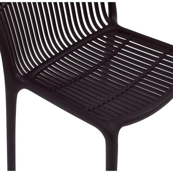 Set da 4 sedie da giardino nere in polipropilene – Sintra