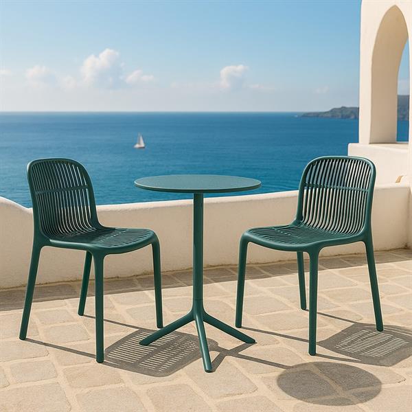 Set da 4 sedie da giardino in polipropilene verde – Sintra
