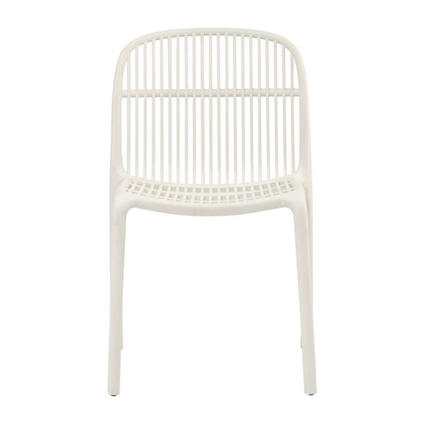 Set da 4 sedie da esterno bianca in polipropilene – Sintra