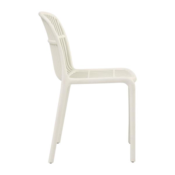 Set da 4 sedie da esterno bianca in polipropilene – Sintra