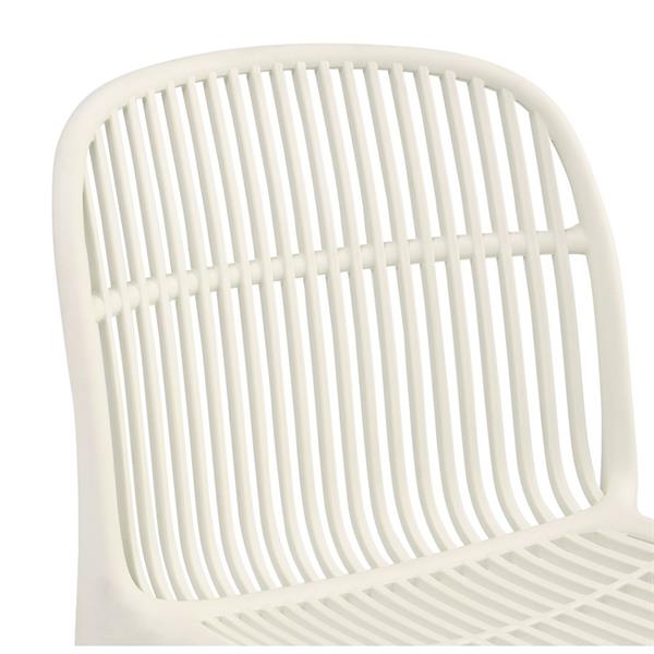 Set da 4 sedie da esterno bianca in polipropilene – Sintra