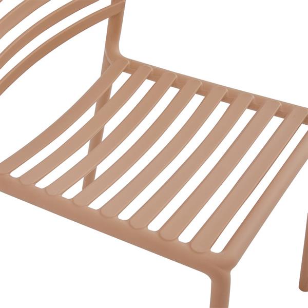 Set da 4 sedie da giardino in polipropilene tortora – Lagos