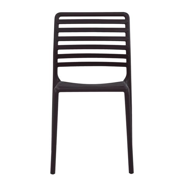 Set da 4 sedie da giardino in polipropilene nera – Lagos