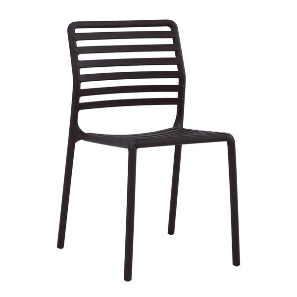 Set da 4 sedie da giardino in polipropilene nera – Lagos