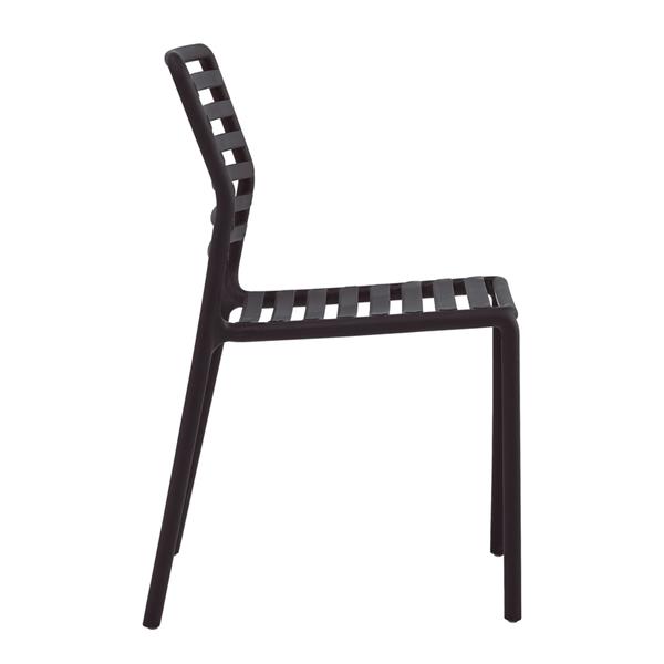 Set da 4 sedie da giardino in polipropilene nera – Lagos