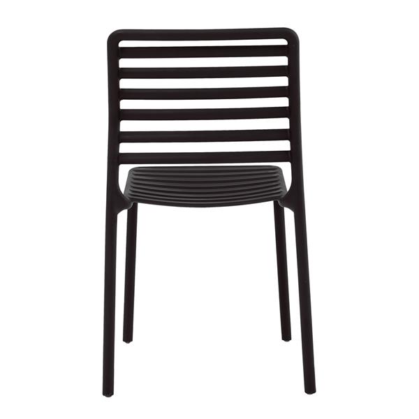 Set da 4 sedie da giardino in polipropilene nera – Lagos