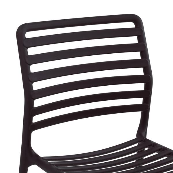 Set da 4 sedie da giardino in polipropilene nera – Lagos