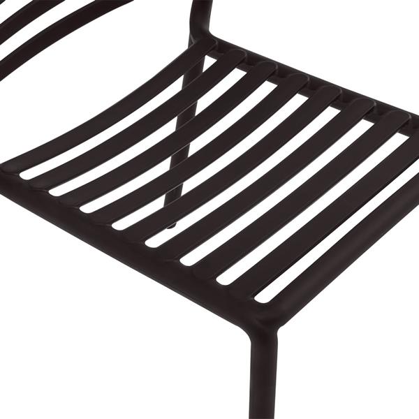 Set da 4 sedie da giardino in polipropilene nera – Lagos
