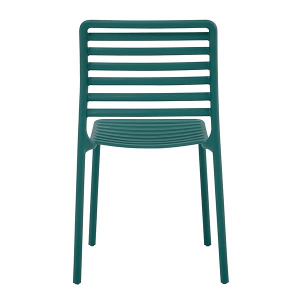 Set da 4 sedie da giardino in polipropilene verde petrolio – Lagos