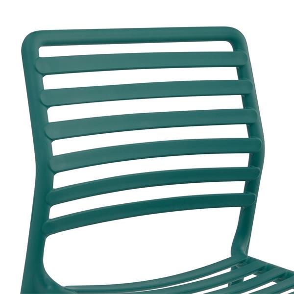 Set da 4 sedie da giardino in polipropilene verde petrolio – Lagos