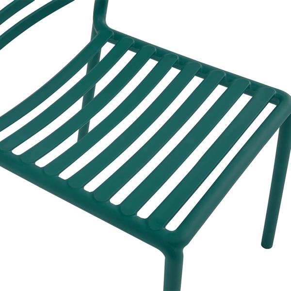 Set da 4 sedie da giardino in polipropilene verde petrolio – Lagos
