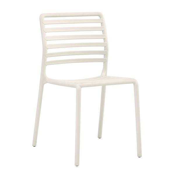 Set da 4 sedie da giardino in polipropilene bianca – Lagos