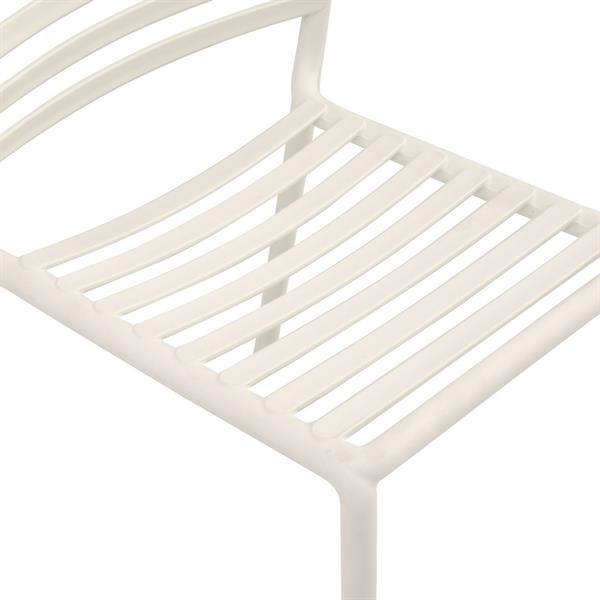 Set da 4 sedie da giardino in polipropilene bianca – Lagos