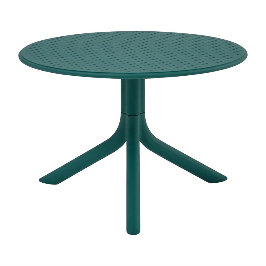 Tavolino basso da esterno in polipropilene 60x60x41cm verde petrolio – Obidos