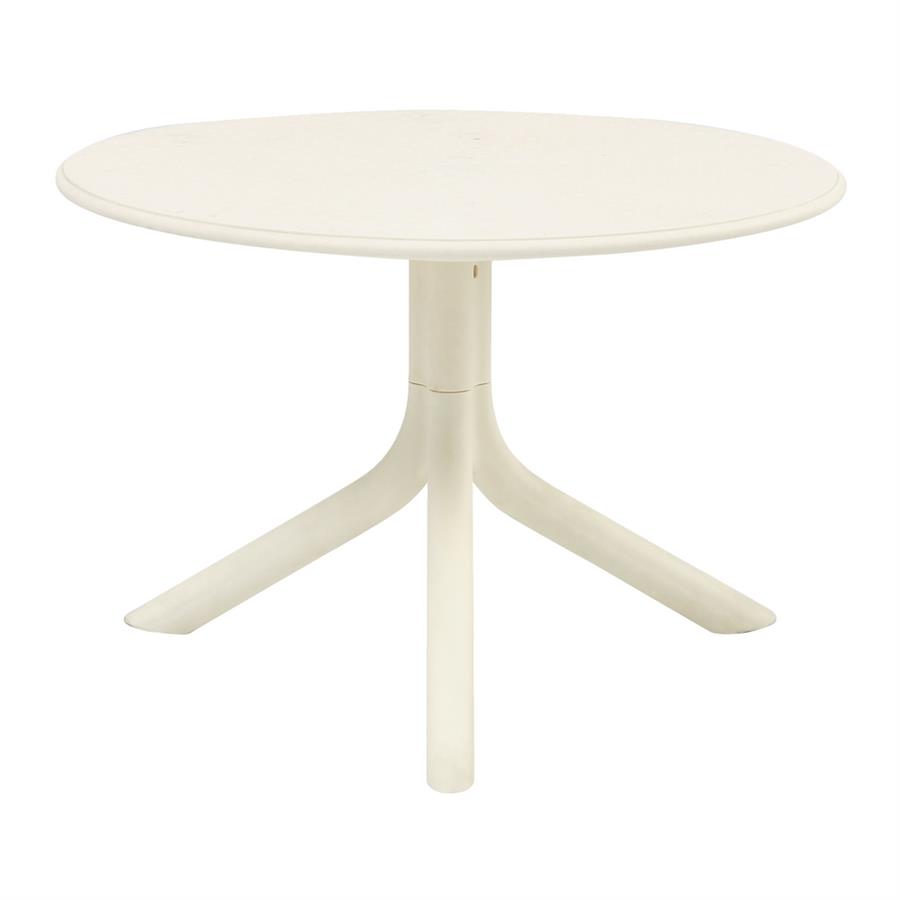 Tavolino basso da esterno in polipropilene 60x60x41cm bianco – Obidos