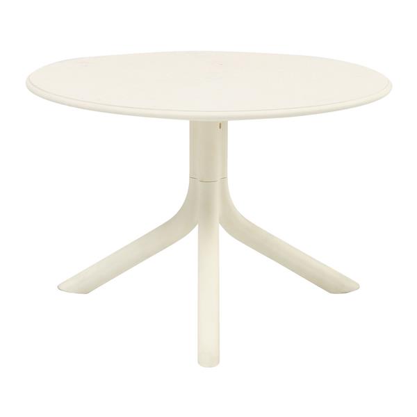 Tavolino basso da esterno in polipropilene 60x60x41cm bianco – Obidos