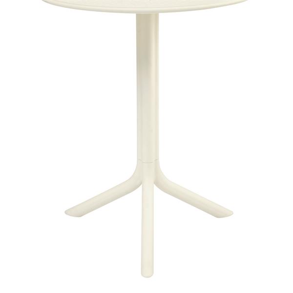 Tavolo alto da esterno in polipropilene 60x60x75cm bianco – Coimbra