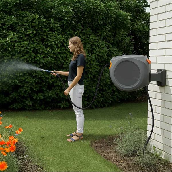 Avvolgitubo automatico da parete in PVC 20 metri