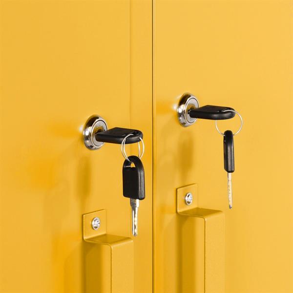 Armadio due ante in metallo 190x85x50 senape