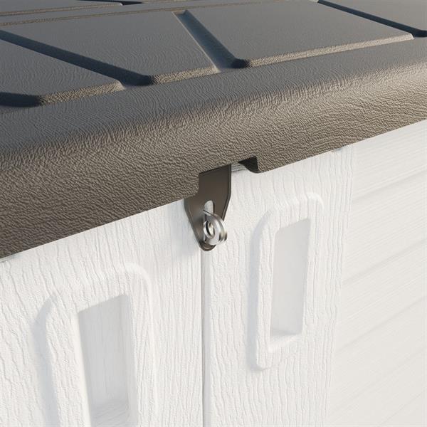 Armadio contenitore basso in resina bianca 125x73x104 cm – Andy