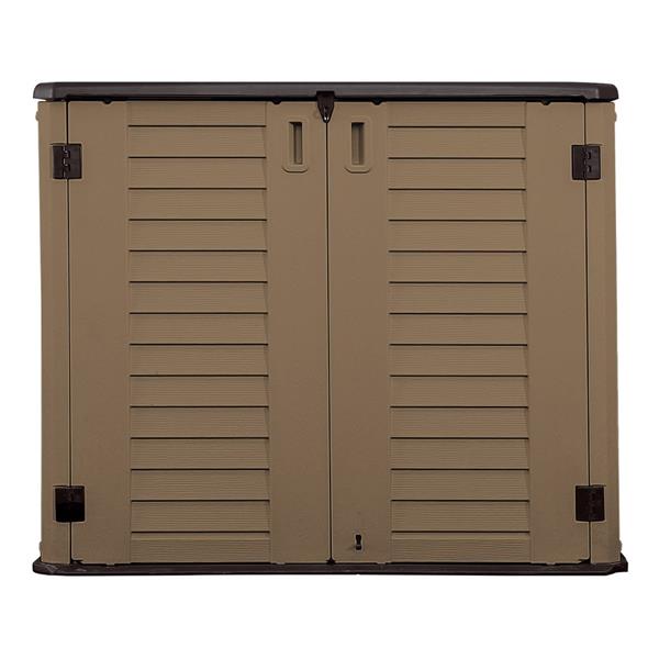 Armadio contenitore basso in resina marrone 125x73x104 cm – Andy