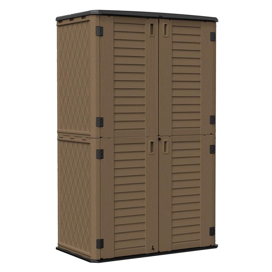 Armadio contenitore alto in resina marrone 125x73x202 cm – Andy