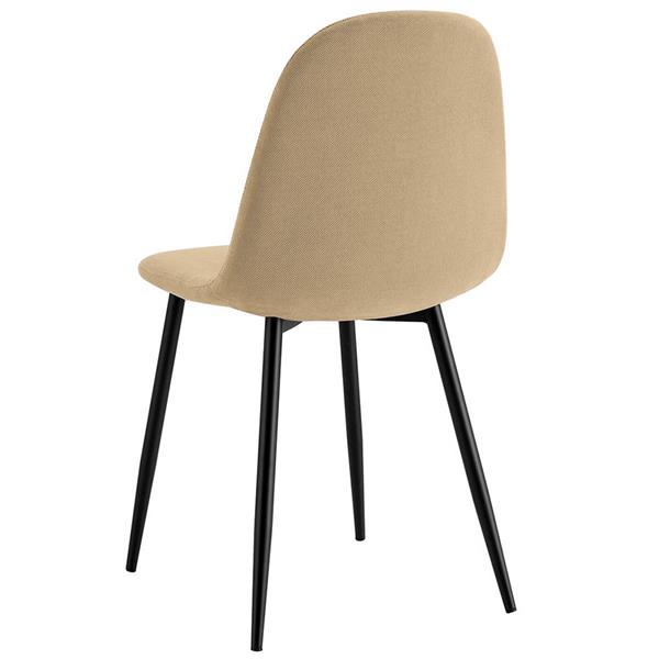 Set da 4 sedie da pranzo in tessuto sabbia - Bella