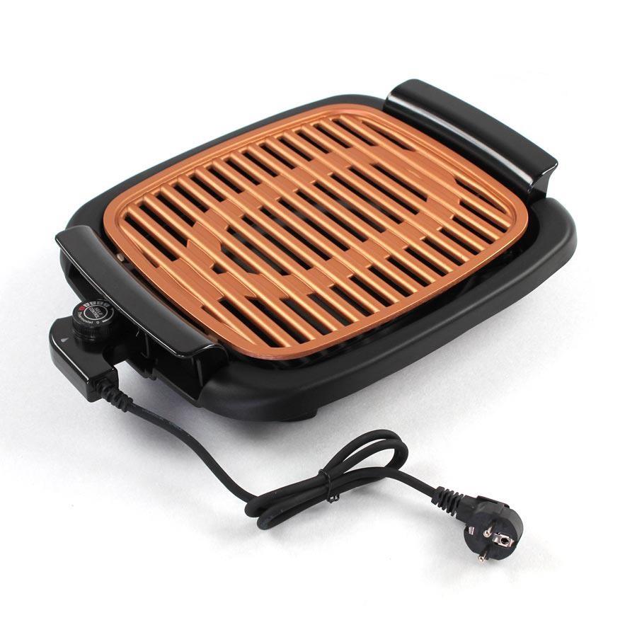 Griglia elettrica in alluminio e bakelite 1000W con termostato