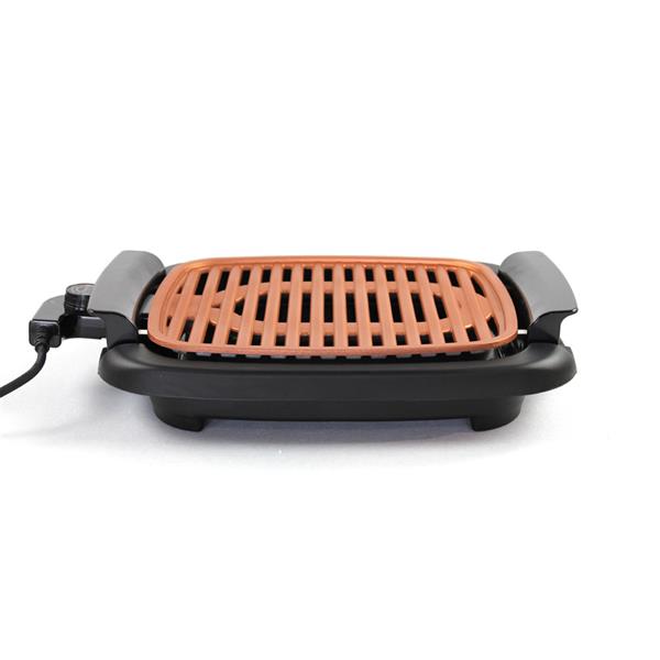 Griglia elettrica in alluminio e bakelite 1000W con termostato