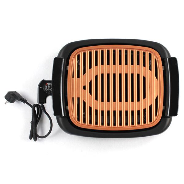 Griglia elettrica in alluminio e bakelite 1000W con termostato