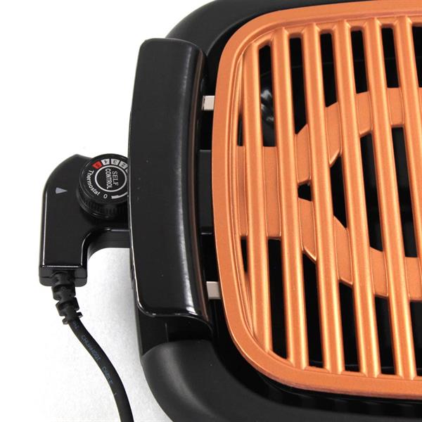 Griglia elettrica in alluminio e bakelite 1000W con termostato