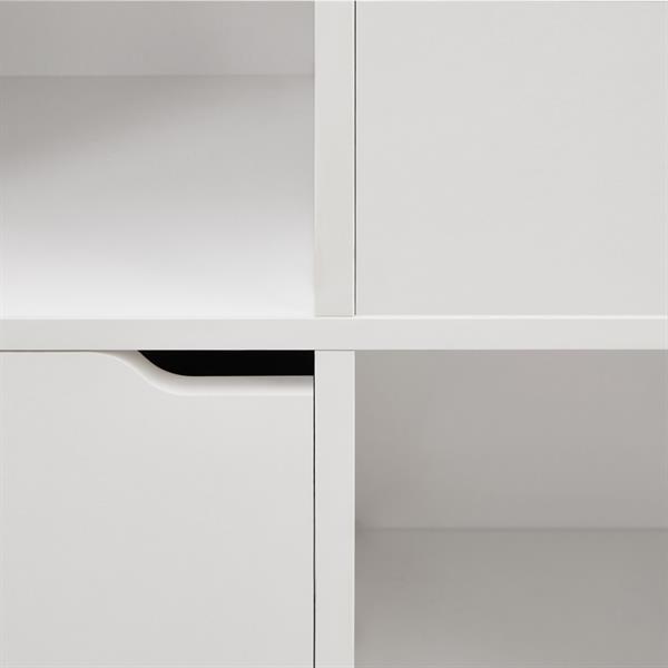 Mobile libreria con 4 cubi con 2 ante bianca - Ubli