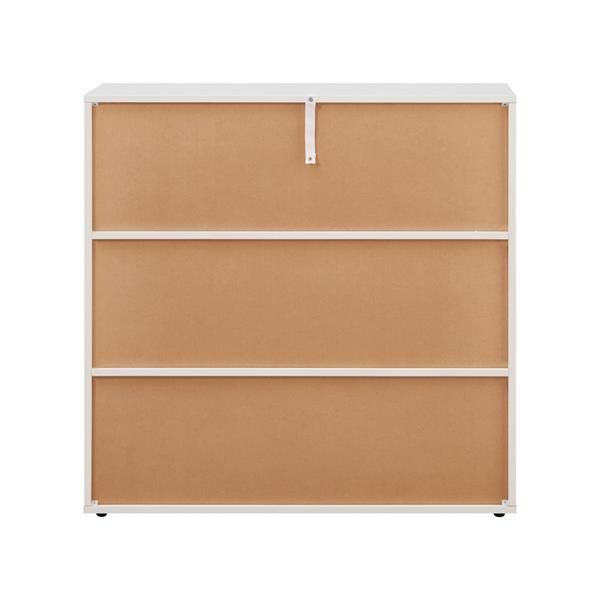 Mobile libreria moderna 9 cubi con 5 ante bianca - Ubli